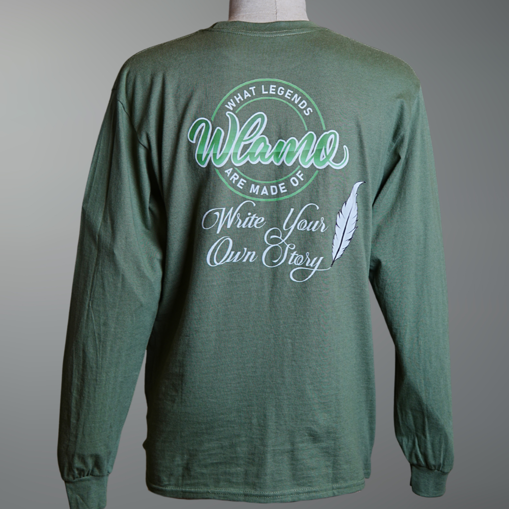 Olive Green Long Sleeve WLAMO Tee